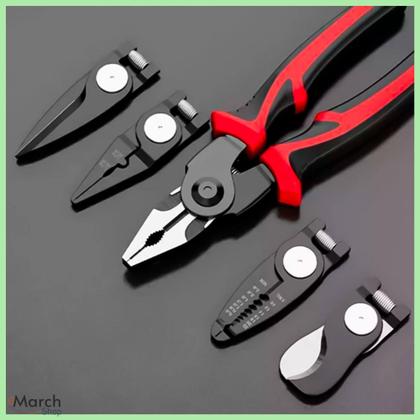 Alicate 5 em 1 multifuncional universal kit 5 pontas troca pontas