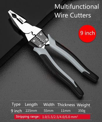 Imagem de Alicate 9 Polegadas Universal Multifuncional Ponta Agulha Achatada Diagonal ou Kit