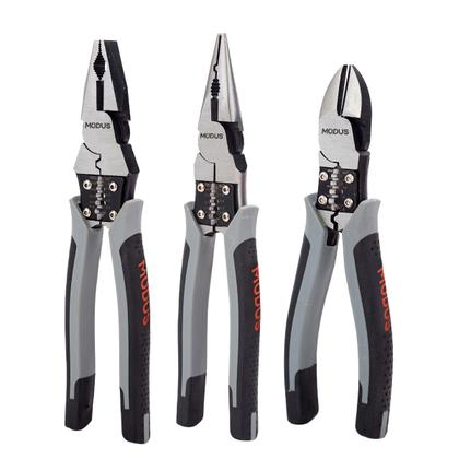 Imagem de Alicate 9 Polegadas Universal Multifuncional Ponta Agulha Achatada Diagonal ou Kit