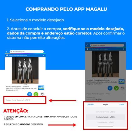 Alicate 9 Polegadas Universal Multifuncional Profissional Ponta Agulha Achatada Diagonal ou Kit Cabo Emborrachado - Modus Imagem de Alicate 9 Polegadas Universal Multifuncional Profissional Ponta Agulha Achatada Diagonal ou Kit Cabo Emborrachado