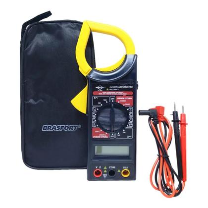 Imagem de Alicate Amperímetro Digital Brasfort 8559 com Bolsa e Pontas de Prova