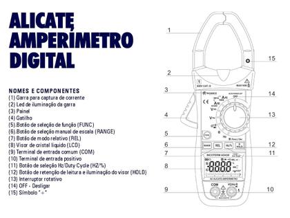 Imagem de Alicate Amperímetro Digital Incoterm AD430