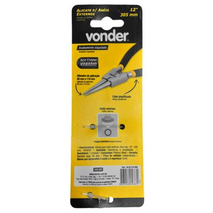 Imagem de Alicate Anéis 12" Reto Externo - VONDER