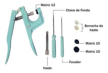 Imagem de Alicate Aplicar Botões Plastico Ritas Box C/ 280 Botões 10mm