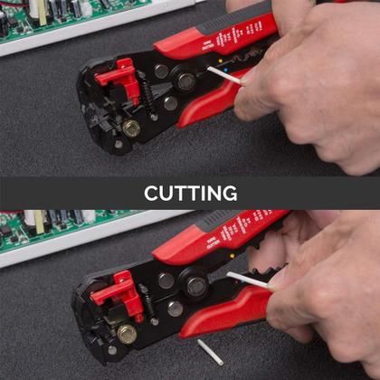Imagem de Alicate automático para decapagem de fios Ferramenta de fixação de fios Crimpadores de cabos de isolamento