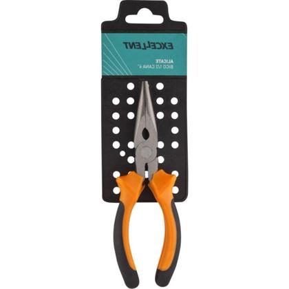 Imagem de Alicate Bico 1/2 Cana Excellent Profissional 06''Cabo Laranja/Preto 8Vm