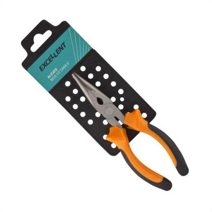 Imagem de Alicate Bico 1/2 Cana Excellent Profissional 06''Cabo Laranja/Preto 8Vm