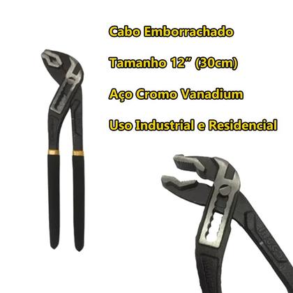 Imagem de Alicate Bomba D'agua 12 Pol. Bico Papagaio Reforçado C/ Reg.