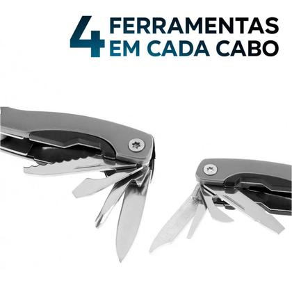 Imagem de Alicate Canivete Multiuso Multifuncional Suiço Inox Militar