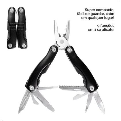 Imagem de Alicate Canivete Multiuso Multifuncional Suiço Inox