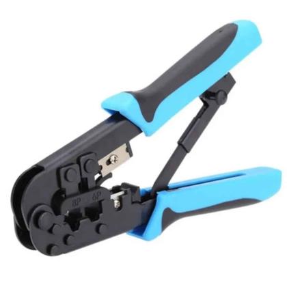 Imagem de Alicate Catraca Crimpagem Desemcapar Cabo Rede RJ45 RJ11