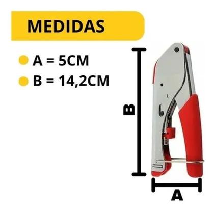 Imagem de Alicate Compressão Para Cabo Coaxial Conector F Rg6/rg59