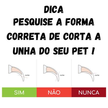 Imagem de Alicate cortador de unha cachorros médio para cães e gatos pets dog profissionais 12 CM