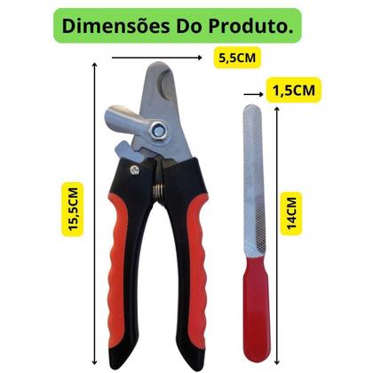 Imagem de alicate cortador de unha para pet com lixa cabo plástico rg0048 Ringo