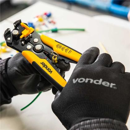 Imagem de Alicate Corte Desencapador Crimpador De Fios 8 203mm Vonder