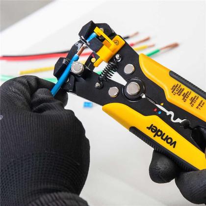 Imagem de Alicate Corte Desencapador Crimpador De Fios 8 203mm Vonder