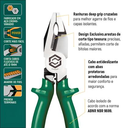 Imagem de Alicate Corte Tesoura Profissional Isolado 8 ST72504L Sata