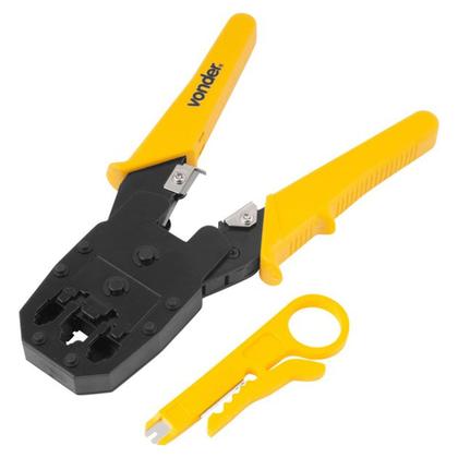 Imagem de Alicate Crimpador Plug 3x1 RJ11 RJ12 RJ45 ac245/8 Vonder
