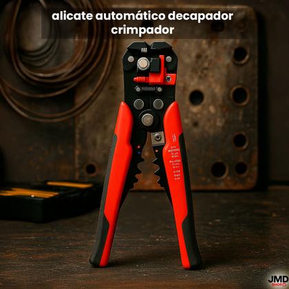 Imagem de Alicate Crimpador Profissional Aço Carbono com Corte Limpo e Ajuste