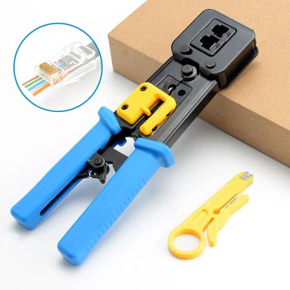 Imagem de Alicate Crimpador Rj45 Rj11 Ethernet Rede Conector Vazado Multi Função