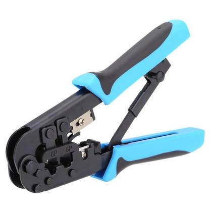 Imagem de Alicate Crimpador RJ45 RJ11 RJ12 Exbom FRM-ACR300 Profissional com Catraca