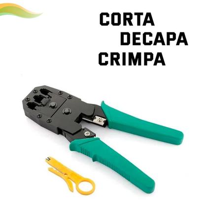 Imagem de Alicate Crimpagem Descascador Cabo de Rede Rj45 Rj11