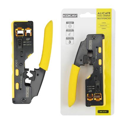Imagem de Alicate Crimpar Profissional Cat7 Cat5 Cat6 Rj45 Rj12 Rj11