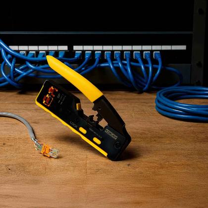 Imagem de Alicate Crimpar Profissional Cat7 Cat5 Cat6 Rj45 Rj12 Rj11