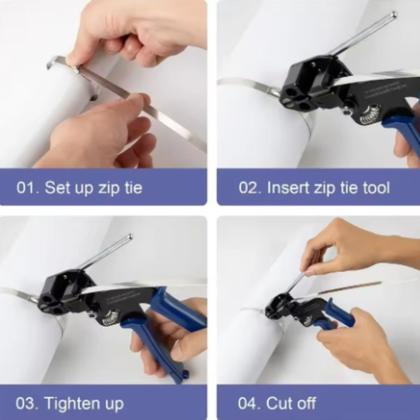 Imagem de Alicate De Aperto E Corte Para Abraçadeira Aço Inox Zip Tie