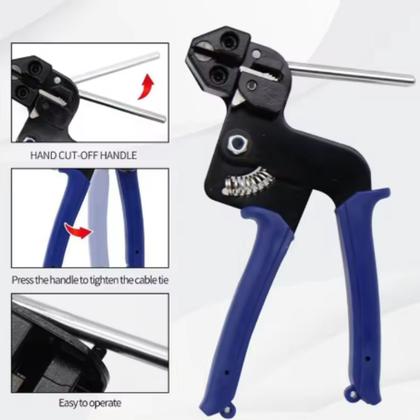 Imagem de Alicate De Aperto E Corte Para Abraçadeira Aço Inox Zip Tie