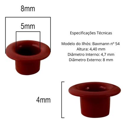 Imagem de Alicate de aplicar ilhós 54 com 500 ilhoses e arruela furador agulhão papelaria artesanato cartonagem fixador aplicador 