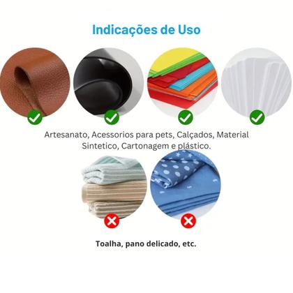 Imagem de Alicate de aplicar ilhós 54 com 500 ilhoses e arruela furador agulhão papelaria artesanato cartonagem fixador aplicador 