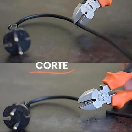Imagem de Alicate De Corte 6 Super 17Cm Universal Pra Cortar Cabo Fio