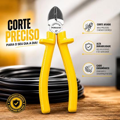 Imagem de Alicate de Corte Diagonal 6 Polegadas Robust Profissional