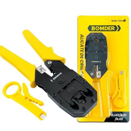 Imagem de Alicate de Crimpar BOMDER - RJ45/RJ11/RJ12 - BOMDER - BOM-1703