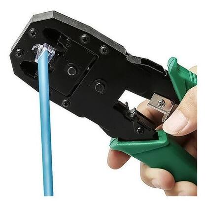 Imagem de Alicate De Crimpar Crimpagem Rj45 Cabo De Rede + Depacador