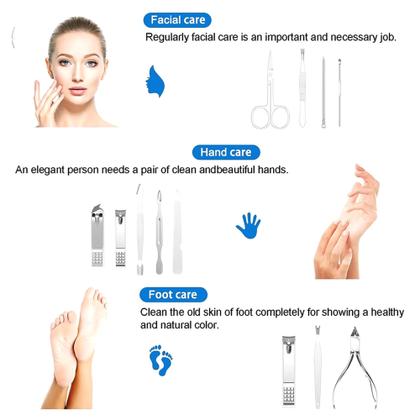 Imagem de Alicate de Manicure Profissional Kit de 12 Peças em Aço Inoxidável Alta Performance LMF1117