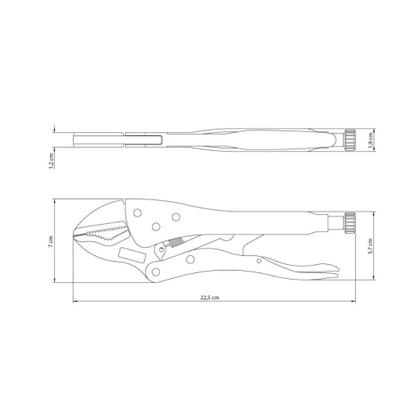 Imagem de Alicate De Pressão 10" Mordente Triangular - Tramontina