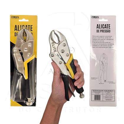 Imagem de Alicate de Pressão 9 Polegadas Curvo Cabo Emborrachado