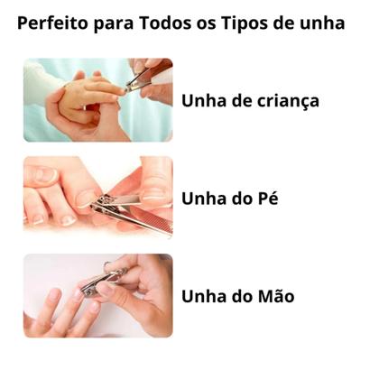 Imagem de Alicate de Unha Grande com Lixa Profissional Cortador Inox Estampado e Lixa Integrada LKS9140