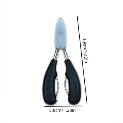 Imagem de Alicate de unha profissional 2 molas ideal corte de unha dura Cabo preto.