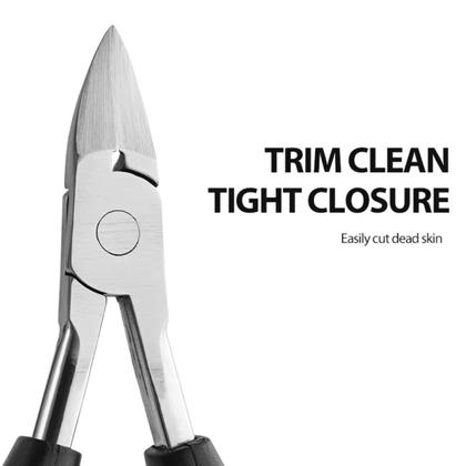 Imagem de Alicate de unha profissional 2 molas ideal corte de unha dura Cabo vermelho.