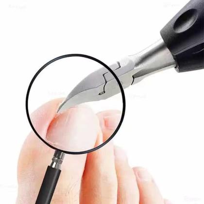 Imagem de Alicate de unha profissional 2 molas ideal corte de unha dura Cabo vermelho.