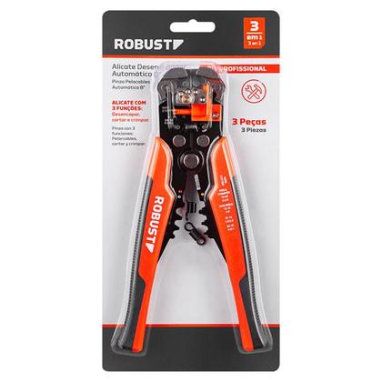 Imagem de Alicate Desencapador Crimpador e Cortador de Fios Automático 3370163 ROBUST
