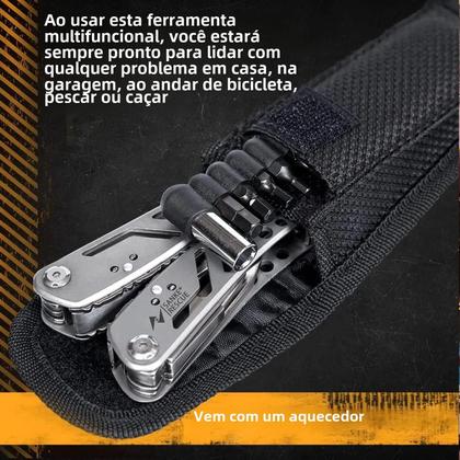 Imagem de Alicate Diagonal Multifuncional 24 em 1 - Cortadores de Fio Antiderrapantes e Duráveis