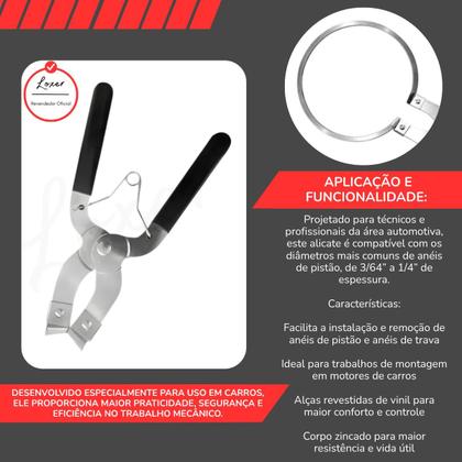 Imagem de Alicate Expansor Profissional Para Anéis De Pistão - Loxer