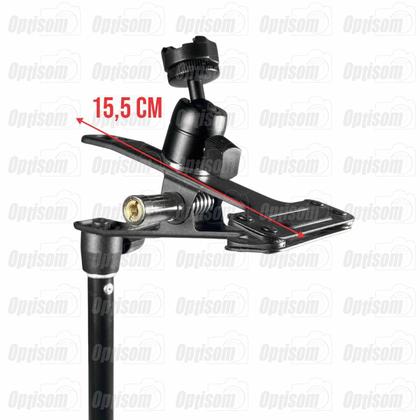 Imagem de Alicate Garra Super Clamp Greika Com Ballhead Sapata Para Monitor Flash Magic Arm