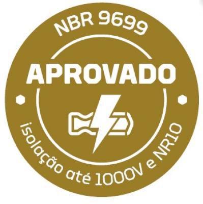 Imagem de Alicate Isolado Bico Reto Meia Cana 8pol Aço Cromo Vanádio Gedore IOX 8132-200 029640 Tipo Telefone Longo Fino Cortar Dobrar Fio Arame