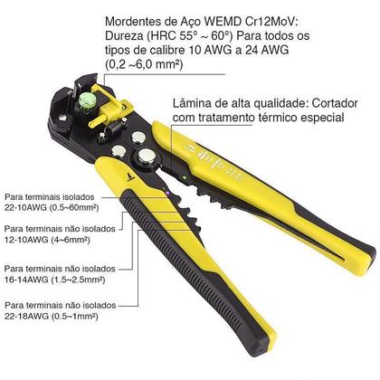 Imagem de Alicate Lorben Crimpador Corta Fios E Cabos 8 Polegadas