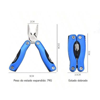 Imagem de Alicate Mini Canivete Suíço Multiuso Aço Inox Militar Tático